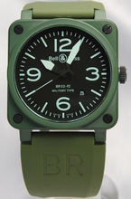 Bell & Ross BR03 BR03-92-MilitaryCERAMIC Mens Watch