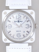 Bell & Ross BR03 BR03-92 WHITE CERAMIC Automatic Watch
