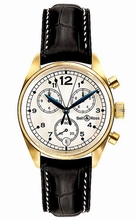 Bell & Ross Vintage 120 Gold White Mens Watch