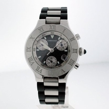 Cartier Must 21 W10125U2 Black Dial Watch