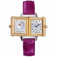 Jaeger LeCoultre Reverso - Ladies Duetto Leather Band Watch
