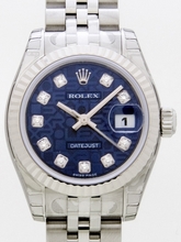 Rolex Datejust Ladies 179174 Blue Dial Watch