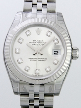 Rolex Datejust Ladies 179174 White Dial Watch