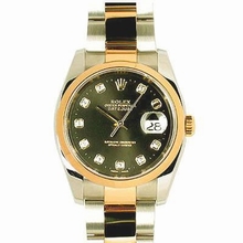 Rolex Datejust Men's 116201 Rose Band Watch