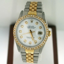 Rolex Datejust Men's 16233 Diamond Dial Watch