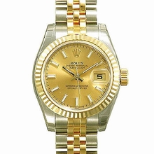 Rolex Datejust Midsize 178273 Gold Dial Watch