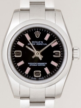 Rolex Oyster Perpetual Ladies 176200 Black Dial Watch