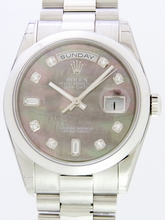 Rolex President Men's 118206 Black Dial Watch