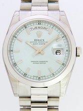 Rolex President Men's 118206 Silver Band Watch