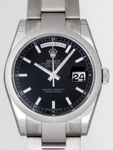 Rolex President Men's 118209 White Gold Bezel Watch