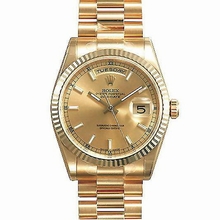 Rolex President Men's 118235 Pink Dial Watch