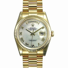Rolex President Men's 118238 White Dial Watch