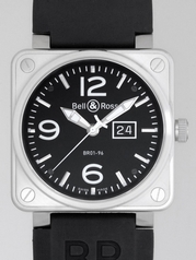 Bell & Ross BR01 BR01-96 BIG DATE BLACK DIAL Mens Watch