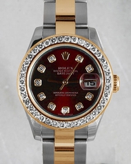 Rolex Datejust Ladies 179173 Red Dial Watch