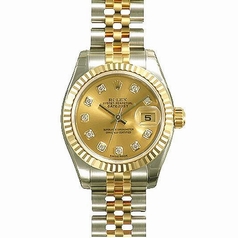 Rolex Datejust Ladies 179174 Diamond Dial Watch