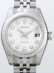 Rolex Datejust Ladies 179174 Silver Dial Watch