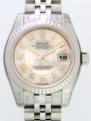 Rolex Datejust Ladies 179174 Stainless Steel Case Watch