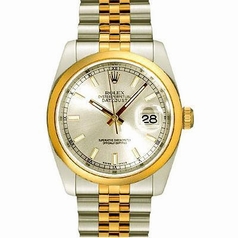 Rolex Datejust Men's 116201 Silver Dial Watch