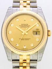 Rolex Datejust Men's 116233 Diamond Dial Watch