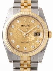 Rolex Datejust Men's 116233 Gold Dial Watch