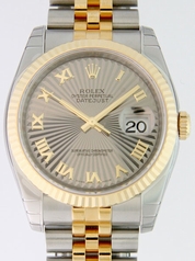 Rolex Datejust Men's 116233 Silver/Gold Band Watch