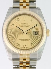 Rolex Datejust Men's 116233 Yellow Dial Watch