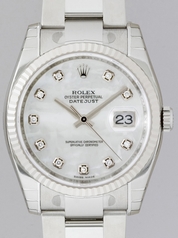 Rolex Datejust Men's 116234 Silver Band Watch