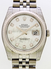 Rolex Datejust Men's 116234 White Dial Watch