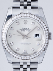 Rolex Datejust Men's 116244 Silver Band Watch