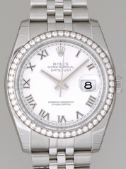 Rolex Datejust Men's 116244 White Dial Watch