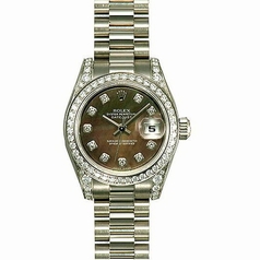Rolex President Ladies 179159 Black Dial Watch
