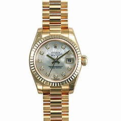 Rolex President Ladies 179175 Gold Band Watch