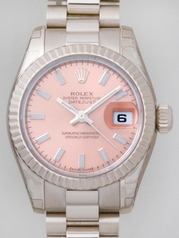 Rolex President Ladies 179179 Pink Dial Watch