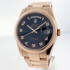 Rolex President Men's 118205 Black Dial Watch