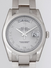 Rolex President Men's 118209 Silver Dial Watch