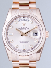 Rolex President Men's 118235 Rose Dial Watch