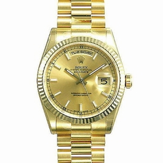 Rolex President Men's 118238 Gold Dial Watch