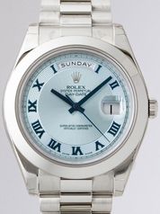 Rolex President Men's 218206 Blue Dial Watch