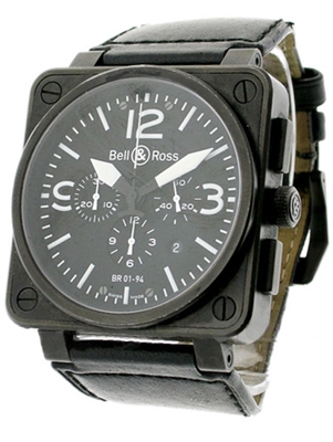 Bell & Ross BR01 BR-01-94-BLK-CAR-LS Mens Watch