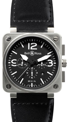 Bell & Ross BR01 BR 01-94 Calfskin Band Watch