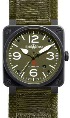 Bell & Ross BR03 BR-03-92-BLK-CARORG-SR Ladies Watch