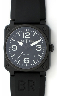 Bell & Ross BR03 BR03-92 CARBON Mens Watch