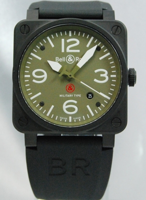 Bell & Ross BR03 BR03-92 MILITARY Mens Watch