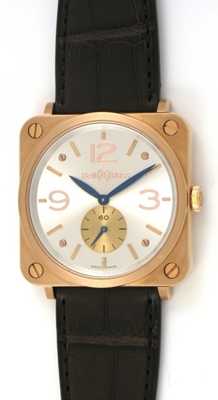 Bell & Ross BRS BR S Mecanique Pink Gold Ladies Watch