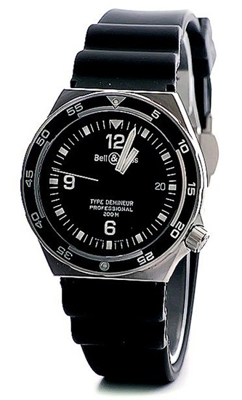 Bell & Ross Professional Type Demineur Black Quartz Watch