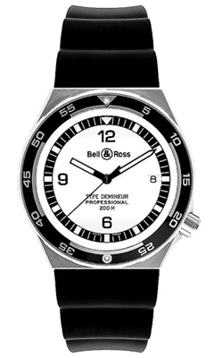 Bell & Ross Professional Type Demineur White Mens Watch