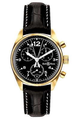 Bell & Ross Vintage 120 Gold Black Mens Watch