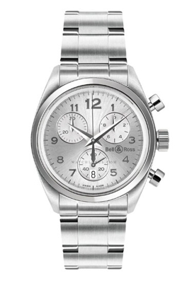 Bell & Ross Vintage Medium Chrono Grey Mens Watch