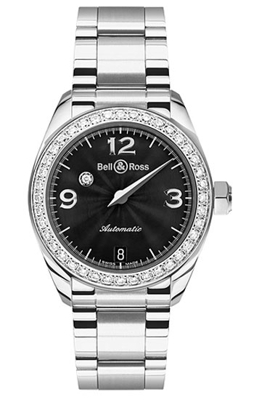 Bell & Ross Vintage Mystery Diamond Black 1 Row Unisex Watch