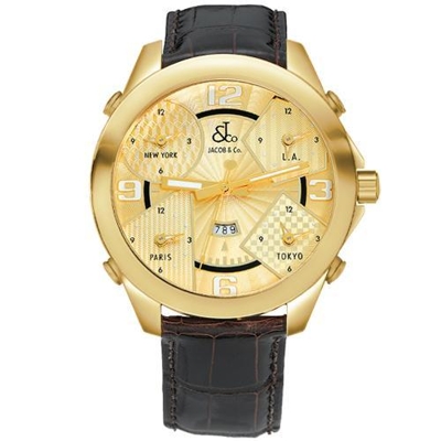 Jacob & Co. Five Time Zone - Large JC-10 Mens Watch